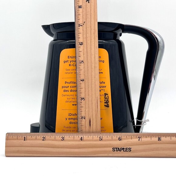Keurig K-Carafe Black Coffee Pot 2.0 1 Quart Chrome Handle New Unused - Picture 9 of 10
